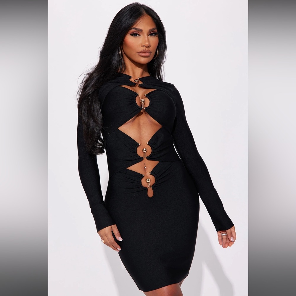 Bandage Mini Dress - Black